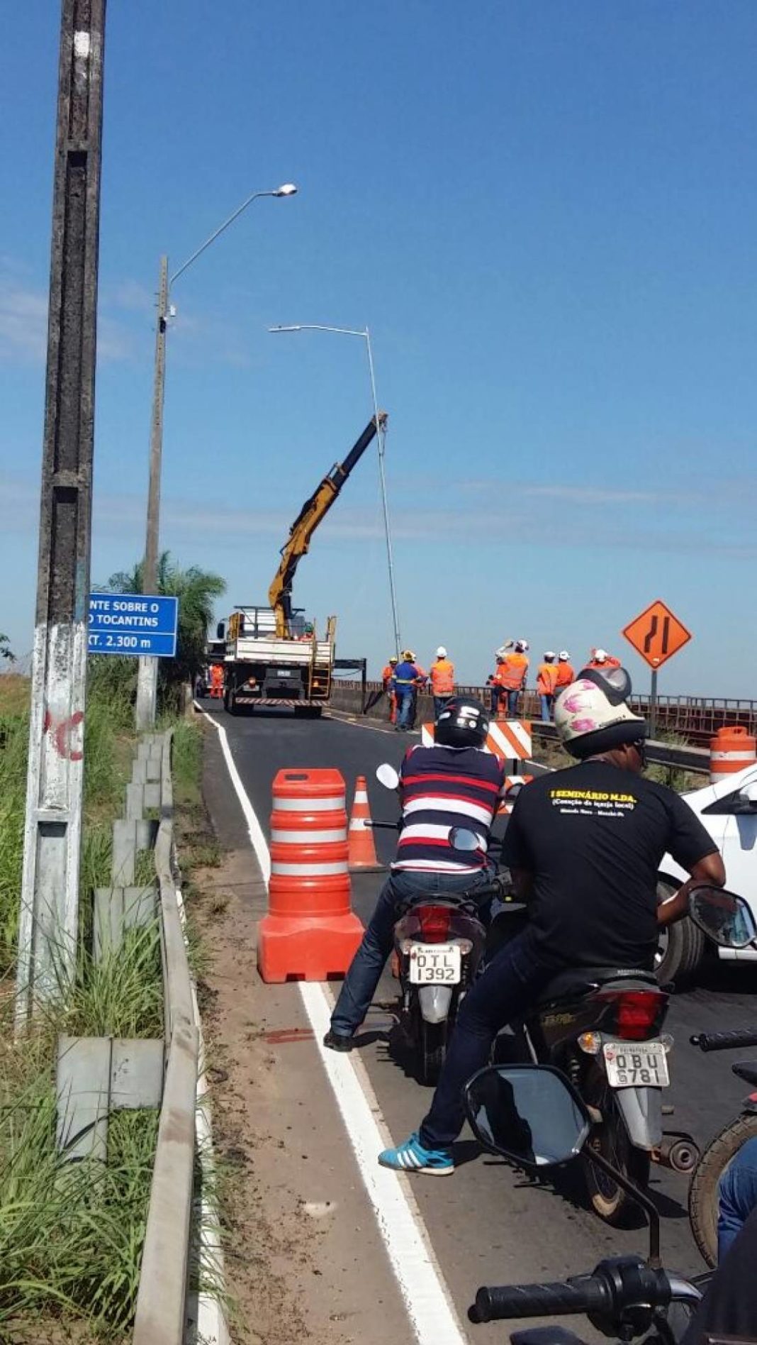 Poste na ponte é só teste Correio de Carajás