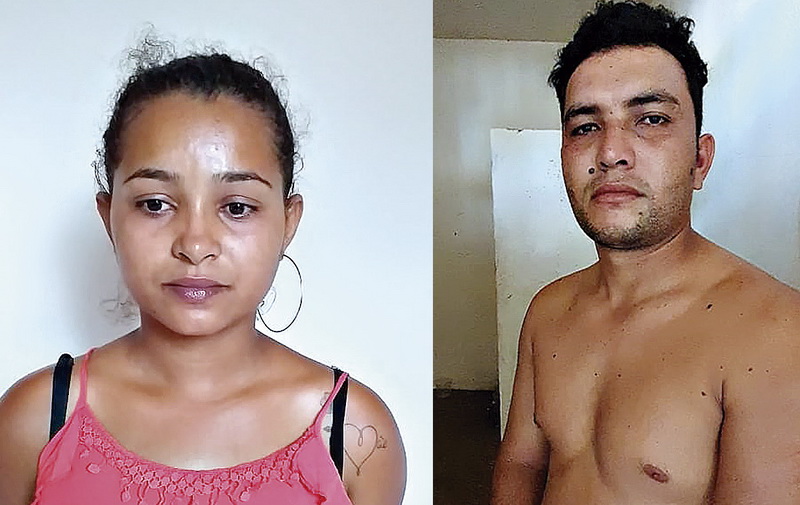 Lindalva e Rômulo foram presos em flagrante na tarde de ontem