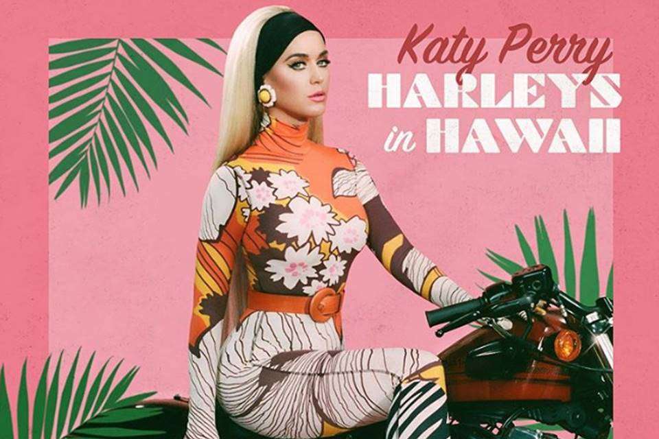 Katy Perry na capa do single 'Harleys In Hawaii' — Foto: Divulgação