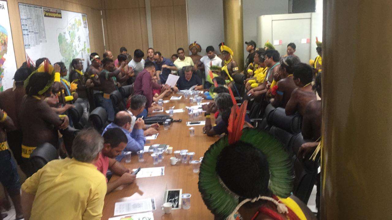 Indígenas Xikrin se manifestam e apresentam reivindicações à Prefeitura de Parauapebas