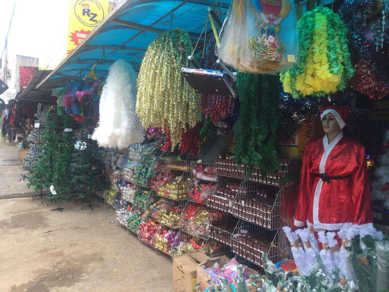 Foto: ecologicamente correta, a decoração natalina em Parauapebas