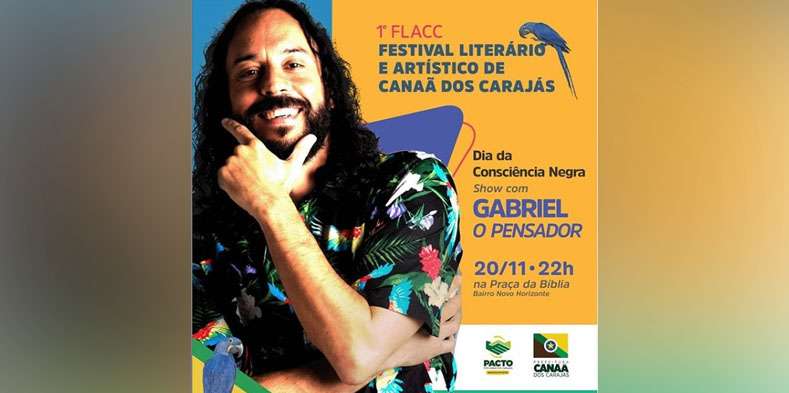 Canaã dos Carajás: Gabriel O Pensador faz show gratuito no Dia da Consciência Negra