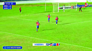 Time do Bragantino teve uma chance real de gol e não desperdiçou/ Foto: Reprodução/Águia oficial