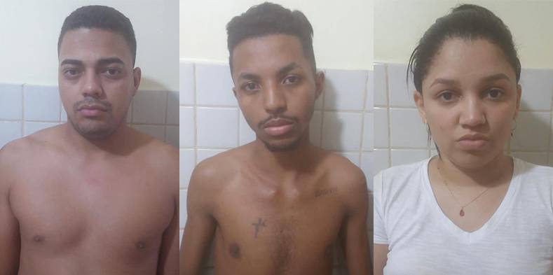 Welves, Igor e Glenda foram autuados pelo crime de tráfico de drogas / Foto: Divulgação