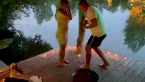 Homem se atrapalha e deixa anel de R$ 6 mil cair no lago durante pedido de casamento