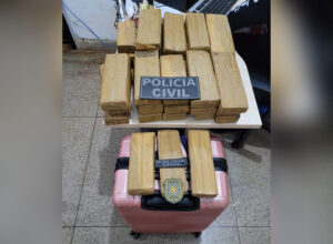 Mulher é presa com 32,5 tabletes de maconha em São Geraldo