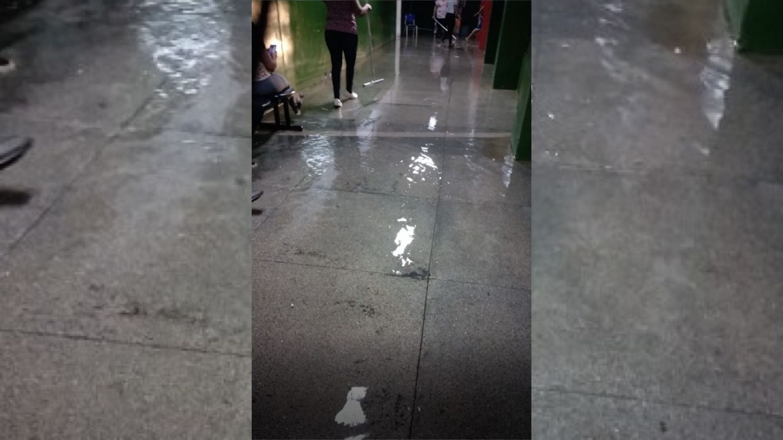 Hospital municipal fica debaixo d gua ap s tarde chuvosa em marab 