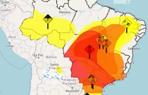 Inmet faz alerta vermelho para nove estados