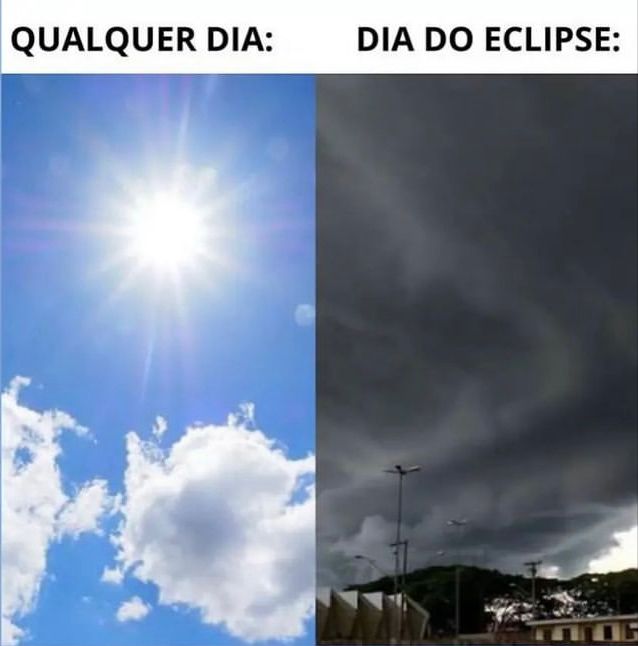 Chuva rouba a cena em Marabá e eclipse vira meme nas redes sociais