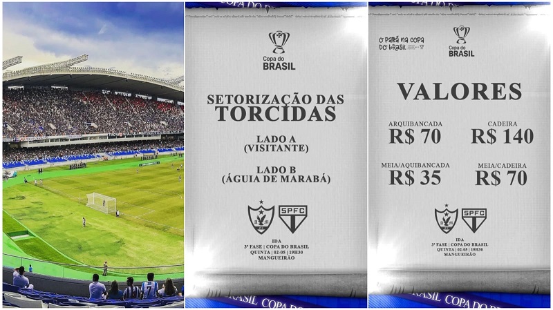 Águia de Marabá inicia vendas online de ingressos para jogo contra o São Paulo