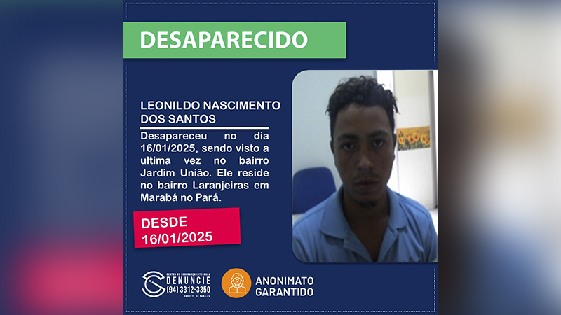 Família busca por homem desaparecido há cinco dias em Marabá