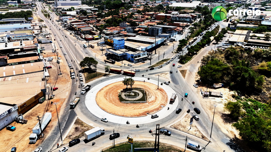 Rotatória fica na confluência de três importantes rodovias federais no Pará e dentro da área urbana de Marabá | Foto: Drone Correio