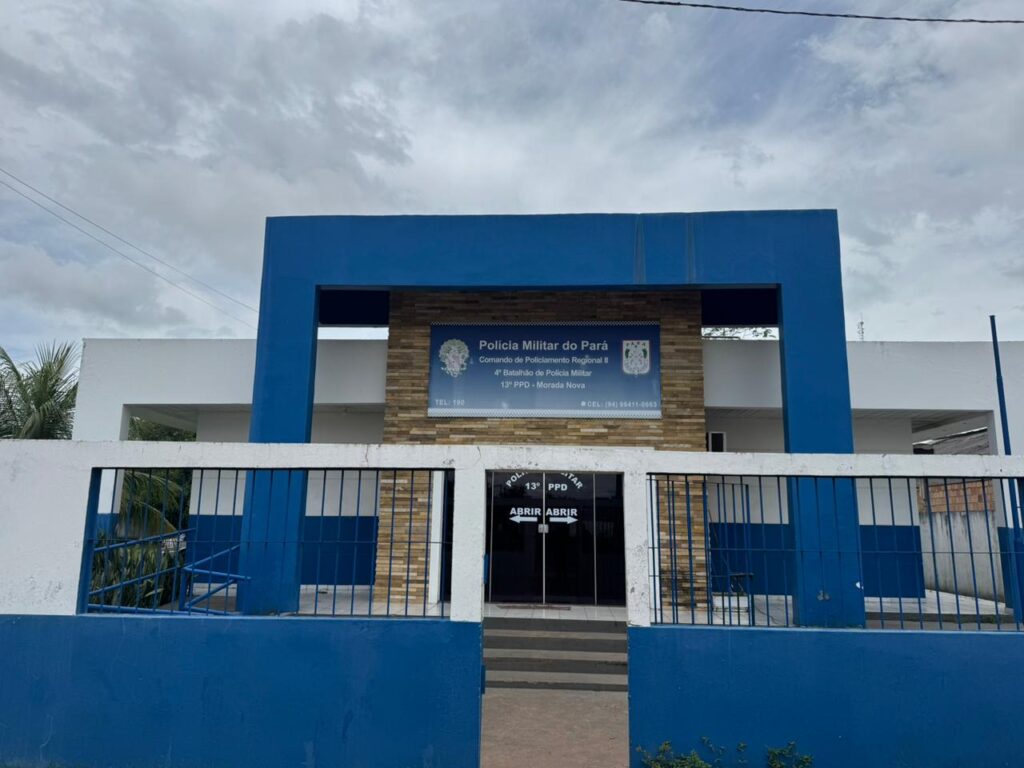 Fachada do 13º PPD da Polícia Militar do Pará em Morada Nova.