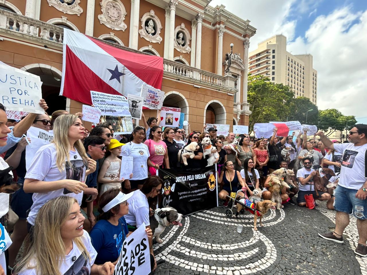 Manifestação em Belém pede justiça pela morte do cão Orelha, neste domingo (1º)