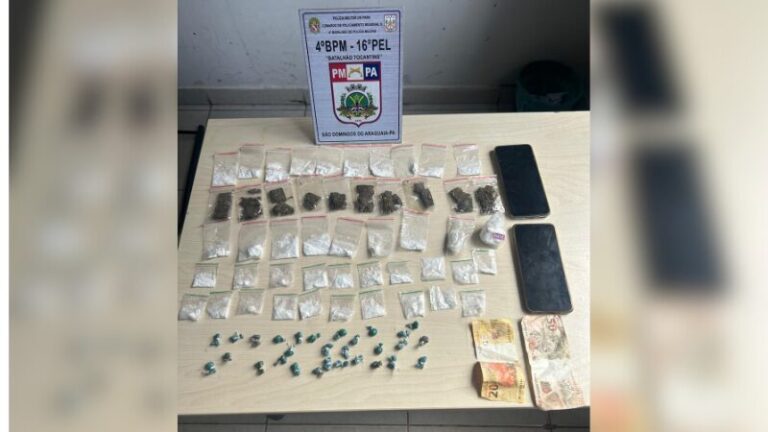 Casal é conduzido à delegacia após apreensão de drogas na Vila São Benedito