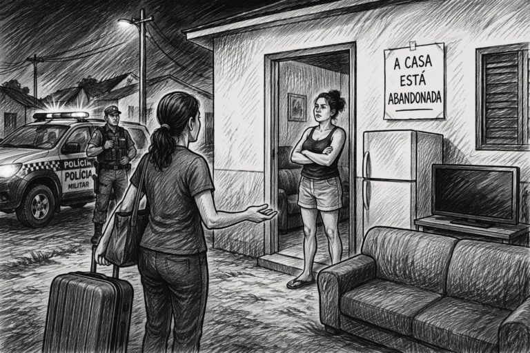 Moradora retorna de viagem e encontra outra mulher ocupando sua casa