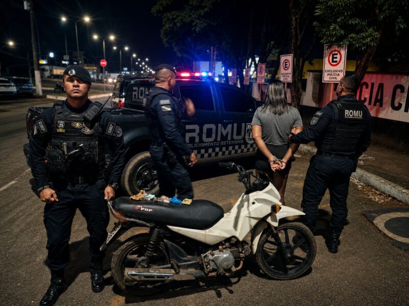 Mulher flagrada com drogas nas partes íntimas também tinha moto furtada