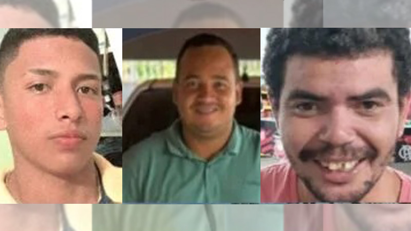 Colagem de três retratos de homens com diferentes características.