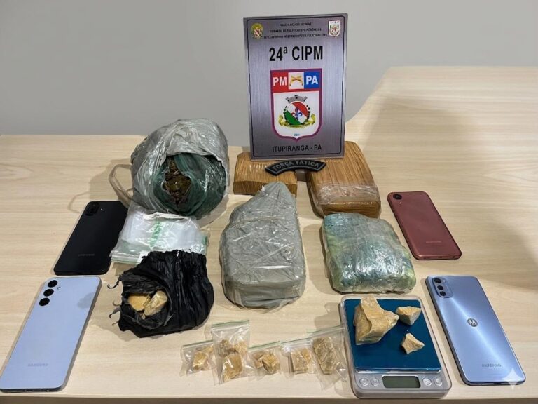 PM apreende mais de 3,3 kg de drogas ao abordar homem em Itupiranga