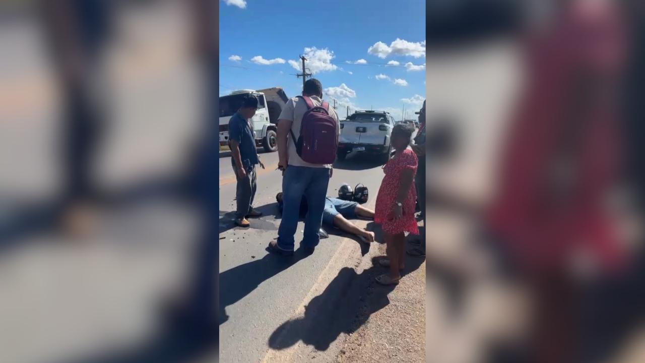 Acidente deixa motociclista ferido e provoca lentidão na Transamazônica, em Marabá