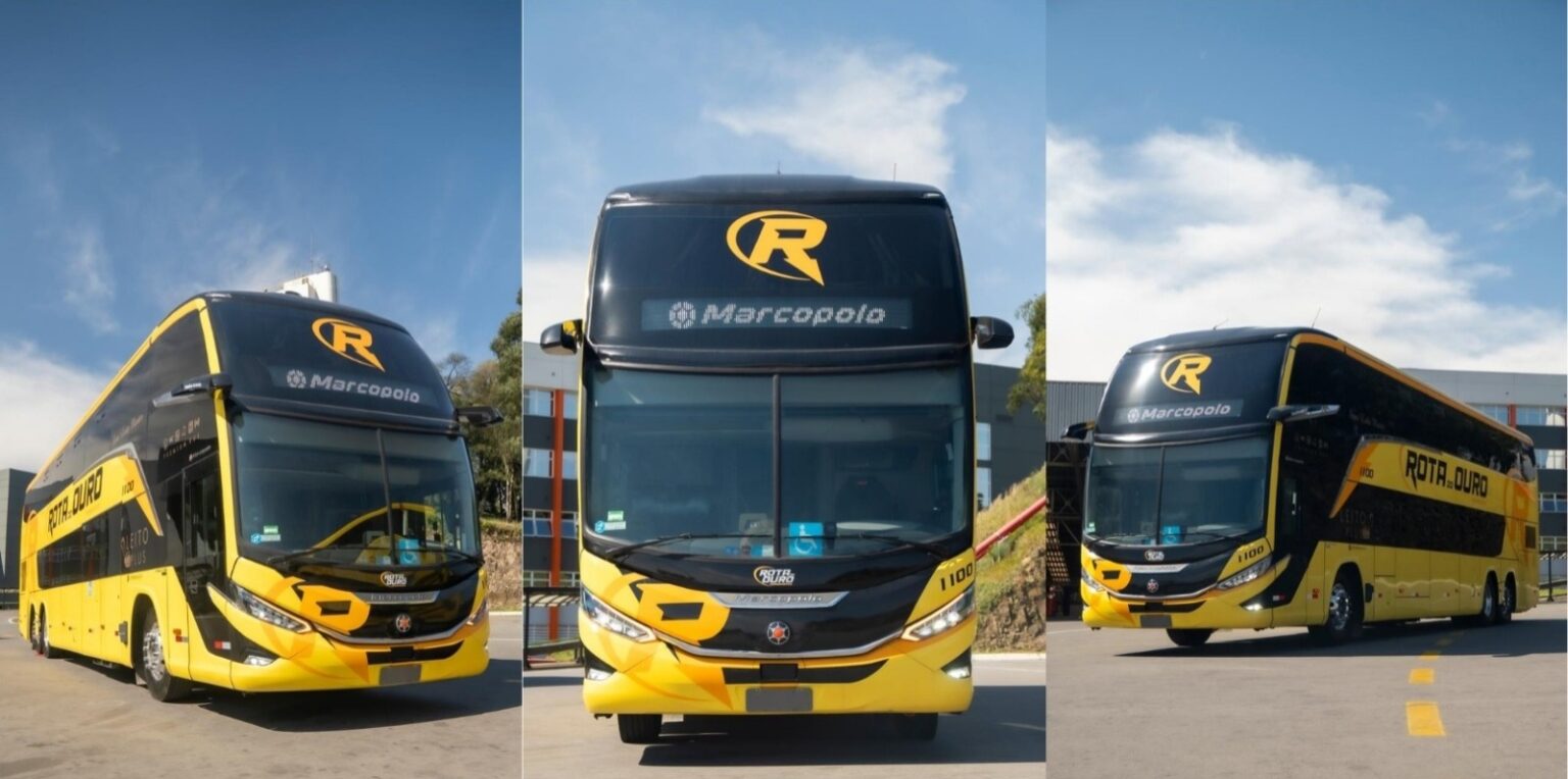 Rota do Ouro amplia frota e apresenta ônibus da geração Marcopolo G8 na ExpoCanaã