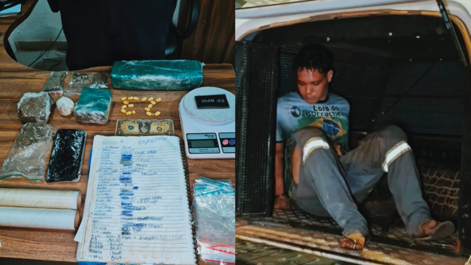 Borracheiro é preso com mais de 1,2 kg de maconha e 48 g de cocaína em Parauapebas